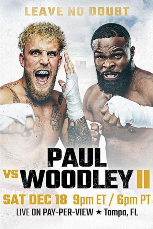 Jake Paul vs. Tyron Woodley 2 - постер